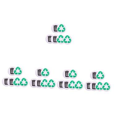 Imagem de Cabilock 30 Peças Adesivos De Triagem De Lixo Combinação De Lixo e Reciclagem Lata De Lixo Com Lixeira Reciclar Decalque De Lixo Etiquetas Adesivas Reciclável Etiqueta Do Logotipo Pvc