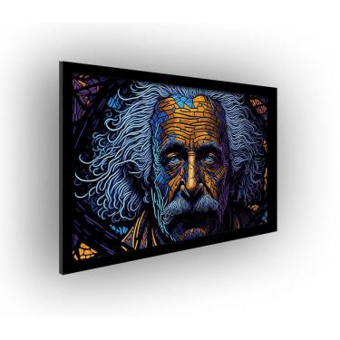 Imagem de Quadro Decorativo MDF 20x28 c/ Moldura Purple Einstein
