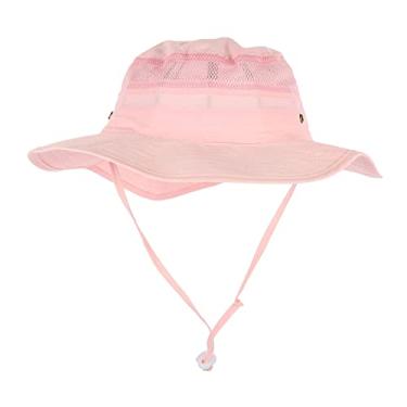 Imagem de Abaodam chapéu de sol infantil bolsa transparente chapéus de balde para chapéu de sol à beira-mar chapéu de balde para crianças Malha chapéu de pescador balde de praia visor solar