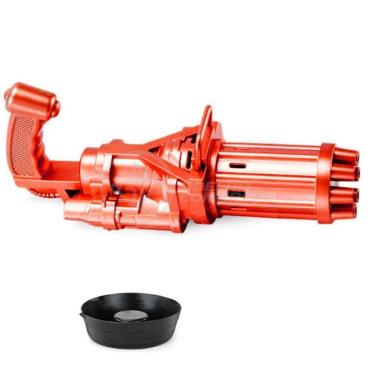 Imagem de Máquina Elétrica Lança Bolhas Sabão Vermelho