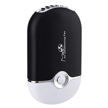 Imagem de Sunbaca Secador de unhas USB Charge Mini Fan Cílios postiços Secador de cabelo Ferramentas de maquiagem portátil (preto)
