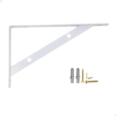 Imagem de Kit 12 Mão Francesa Cantoneira Prateleira 20cm + Parafusos