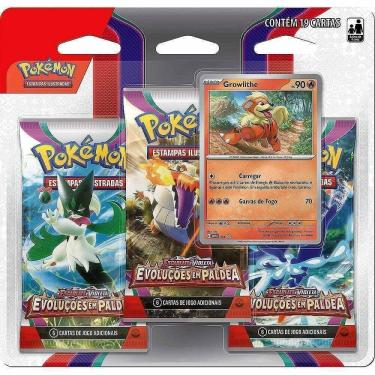Imagem de Triple Pack Pokémon Growlithe Evoluções Em Paldea Copag