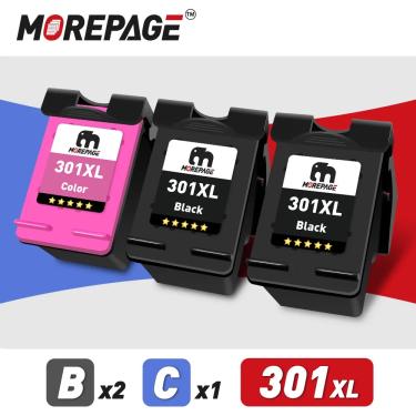 Imagem de Morepage-cartucho de tinta para hp deskjet  cartuchos de tinta para hp 301  hp301  xl  2540  2541