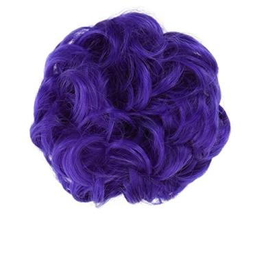 Imagem de Mulheres Bun Scrunchies Cacheado ondulado Donut Chignon Peruca para mulheres Coque bagunçado Extensões de cabelo sintético Coque Faixa elástica Scrunchies Updo rabo de cavalo Pão (Color : 2410)