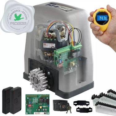 Imagem de Kit 1 Motor Rossi Dz4 Turbo 4m Crem 2 Control Portão 800kg