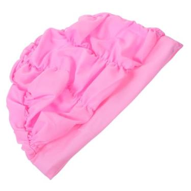 Imagem de Outanaya touca de natação capa de cabelo de surf touca de banho touca de cabelo touca natação adulto toucas de proteção chapéus de natação fofa boné de pano spa mulheres rosa