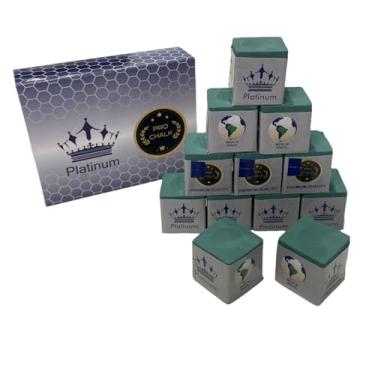 Imagem de Giz Platinum Pró Chalk Duzia p/Sinuca Bilhar Verde