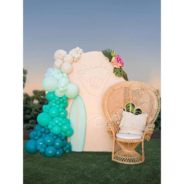 Imagem de House of Balloons Aloha blue Balloon Garland Kit, 10 Feet, over 150 Balloons Included, Surf theme, Ocean, Mermaid, Shark theme, Party Supplies, DIY Balloon Arch, Balloon Kit, blue, blue ombre