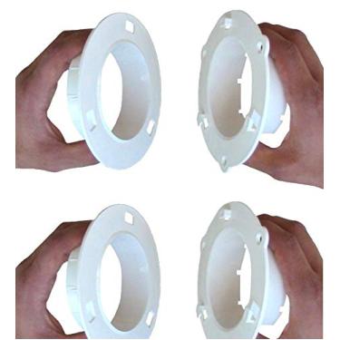 Imagem de CONECTOR DE DUTO DE SECADOR BRANCO PARA PAREDE CONECTOR RÁPIDO PARA VENTILADOR DE SECADOR PARA TUBOS DE 10 cm (pacote com 2)