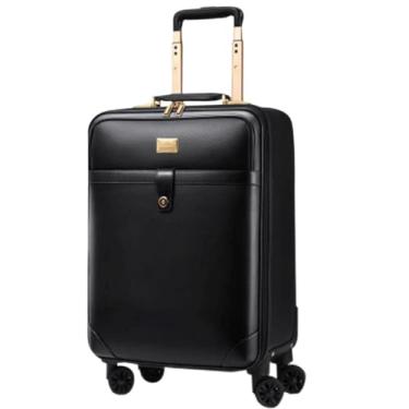 Imagem de FORAO Bagagem de viagem mala de 64 polegadas mala de viagem mala de viagem mala de viagem de negócios bagagem com rodinhas malas malas de rodas (cor: 61 cm preto)