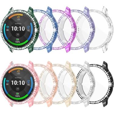 Imagem de [10 peças] Capas RICHONE Bling compatíveis com relógio Garmin Venu 3S, protetor de tela com glitter de diamantes de TPU macio para Venu 3s, capas faciais para smartwatch Garmin, acessórios para