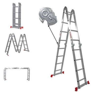Imagem de Escada Articulada Alumínio 8 Em 1 Multifuncional 4X4 - Worker