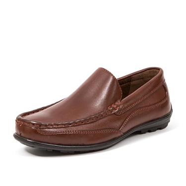 Imagem de Deer Stags Mocassim masculino Booster Driving Slip-On/Bagagem escura/Médio, Mala Escura, 6.5 Big Kid