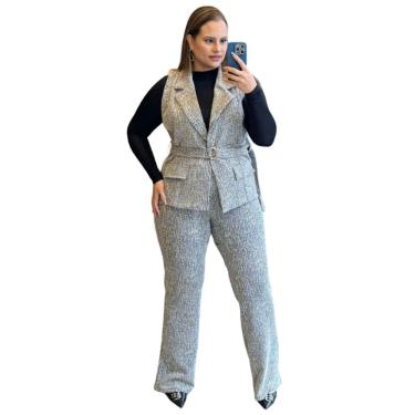 Imagem de Conjunto Feminino Plus Size Tweed