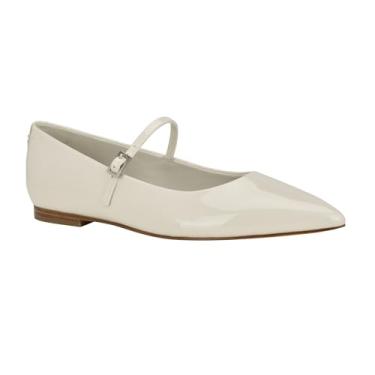 Imagem de Calvin Klein Sapatilha feminina Kamryn Ballet, Patente marfim 150, 38