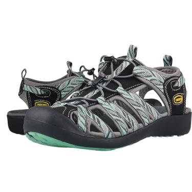 Imagem de Sandálias de caminhada esportivas femininas GRITION com bico fechado, sapatos aquáticos para aventuras ao ar livre, trilha esportiva, verão, Azul, 9