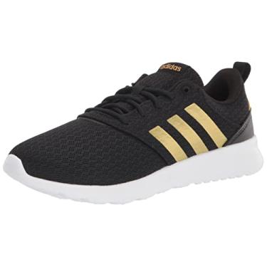 Imagem de adidas Tênis feminino Advantage, Core Black/Gold Metallic/Cloud White, 36