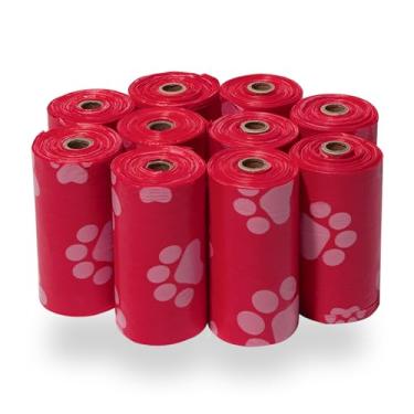 Imagem de Best Pet Supplies Sacos para cocô de cachorro (150 sacos) para limpeza de resíduos de lixo, substituições de rolo de cachorro para passeios e viagens ao ar livre, à prova de vazamento e resistente a