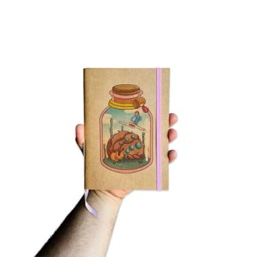 Imagem de Sketchbook Caderno Nausicaä do Vale do Vento Studio Ghibli com Elástico e Marca Página Aquarela (Colorido 120 Páginas, G (14x20cm))