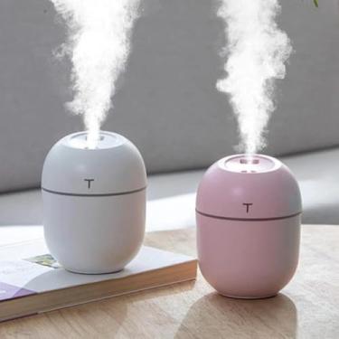 Imagem de Umidificador de Ar Difusor e Aromatizador de Ambiente Aromas Essencial Portátil Ultrassonico USB LED Mini Purificador 220 ml