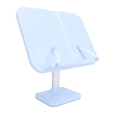 Imagem de Suporte de Livro para Leitura, Suporte de Livro Ajustável Em Altura Com Clipes de Página, Suporte de Livro de Receitas de Mesa Suporte de Leitura de Livro para Partituras