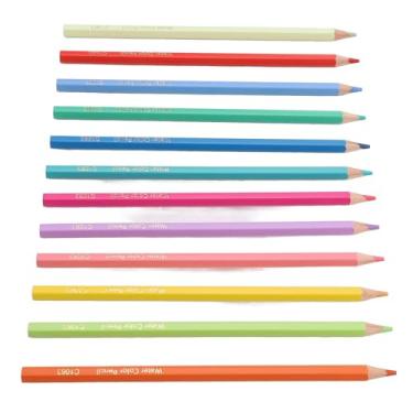 Imagem de Conjunto de Lápis de Cor Profissional Com 12 Peças, Lápis de Cor Hexagonal Com Cabo de Madeira, Lápis de Cor à Base de óleo para Efeitos de Aquarela Gradiente de Incubação Cruzada