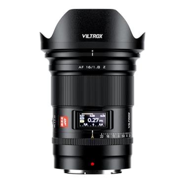 Imagem de VILTROX Lente 16 mm f/1.8 Z para Nikon Z-Mount Lente DF de foco automático grande angular Prime com tela LCD Interruptor AF/MF compatível com Nikon Z Mount Z5 Z50 Z6 Z6II Z7 Z7II ZFC Z30 Z9 Z8 ZF