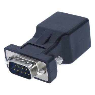 Imagem de EDIMS Adaptador DB9 para RJ45 RJ45 para RS232 Conversor RJ45 fêmea para adaptador de 9 pinos DB9 macho Serial COM Port para adaptador de porta de rede