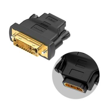Imagem de Adaptador DVI 24+1 Macho Para HDMI Fêmea FullHD Vention