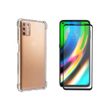 Imagem de Capa Transparente Motorola Moto G9 Plus + Película de Vidro 3d 5d - Im