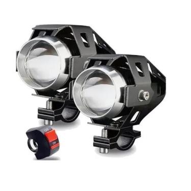 Imagem de Par Farol Milha Moto Angel Eye U5 Led Auxiliar Neblina - Series U
