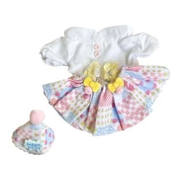 Imagem de EHJRE Roupas de Pato para Boneca de Pelúcia de 15cm, Acessórios E Trajes, Conjunto de vestido para bolo