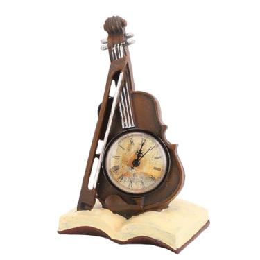 Imagem de Relógio de Mesa retrô, Relógio de Mesa Em Formato de Violino, Relógio Infantil Operado por Bateria, Relógio Vintage, Arte Em Resina, Modelo de Violino, Ornamento para Casa, Sala