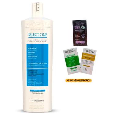 Imagem de Alisamento Select One Prohall 1 Litro + 3 Sachês Aleatório