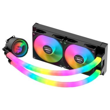 Imagem de WATER COOLER GAMER WAC4 BIFROST K-MEX 240MM PRETO ILUMINAÇÃO ARGB PARA INTEL E AMD