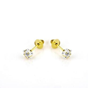 Imagem de Brinco de ouro 18k estrela zircônia - Elegancy Joias