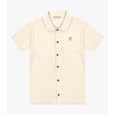 Imagem de Camisa Infantil Masculina Trick Nick Bege, 4, Bege