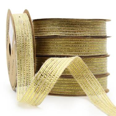 Imagem de Fita de Juta com Lurex JL005 com 10 Metros - 20mm - Fitas Progresso, U