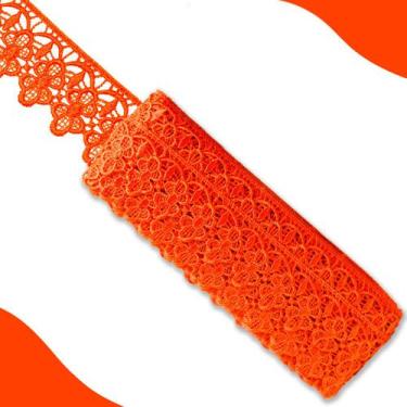 Imagem de Renda Guipír - Rolo Com 13.7 Metros - Laranja Neon - Nº: 01 - Chl-592 