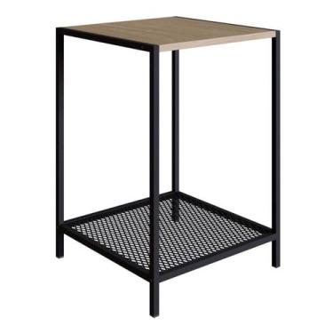 Imagem de Mesa Lateral Quadrada 40x40cm Est Aço York Hanover Artesano - Artesano