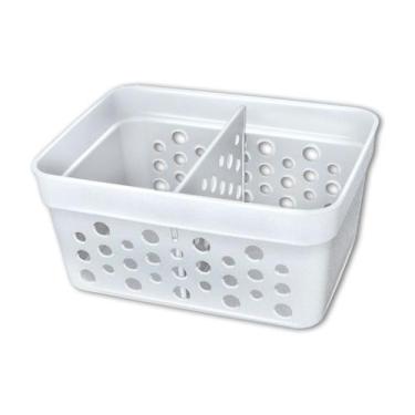 Imagem de Cesto Organizador Trama Rattan c/ Divisória Removível 11x8 - Usual Uti