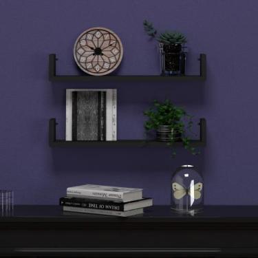 Imagem de Kit 2 Prateleiras Em U Porta Livros Revistas Porta Retratos Decoração 