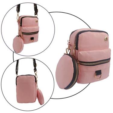 Imagem de Bolsa transversal tiracolo  mini bag com porta moeda - Ao Long, Rosa c