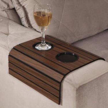 Imagem de Porta Copo Sofá Esteira Madeira Flexível Apoio Premium - JRD