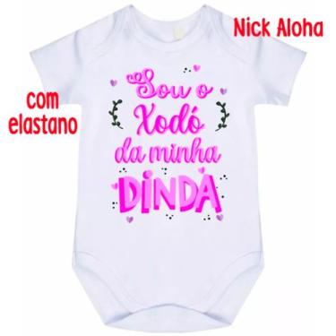 Imagem de body bebê sou o xodó da minha dinda cód 9803 - nick aloha, Branco, GG
