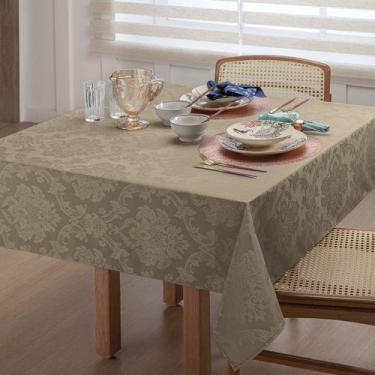 Imagem de Toalha Mesa Quadrada 4 Lugares Tecido Jacquard 1,40x1,40 - MH Enxovais