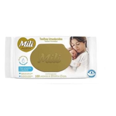 Imagem de Lenço Umedecido Mili Love&Care 1 Pacote com 100 unidades (Toalhinhas U