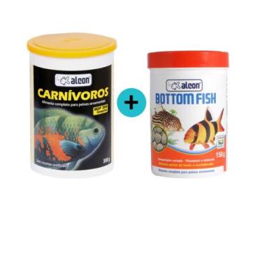 Imagem de Kit 1 Ração Carnívoros 300g + 1 Ração Bottom Fish 150g - Alcon