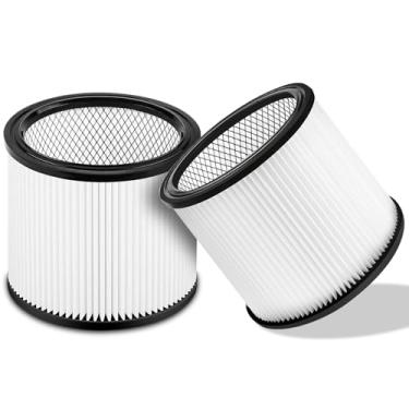 Imagem de Swellv Filtro de substituição 90304 compatível com Shop-Vac Shop Vac 90304, 90350, 90333,903-04-00, 9030400, serve na maioria dos aspiradores de pó molhado/seco de 5 galões e acima (pacote com 2)